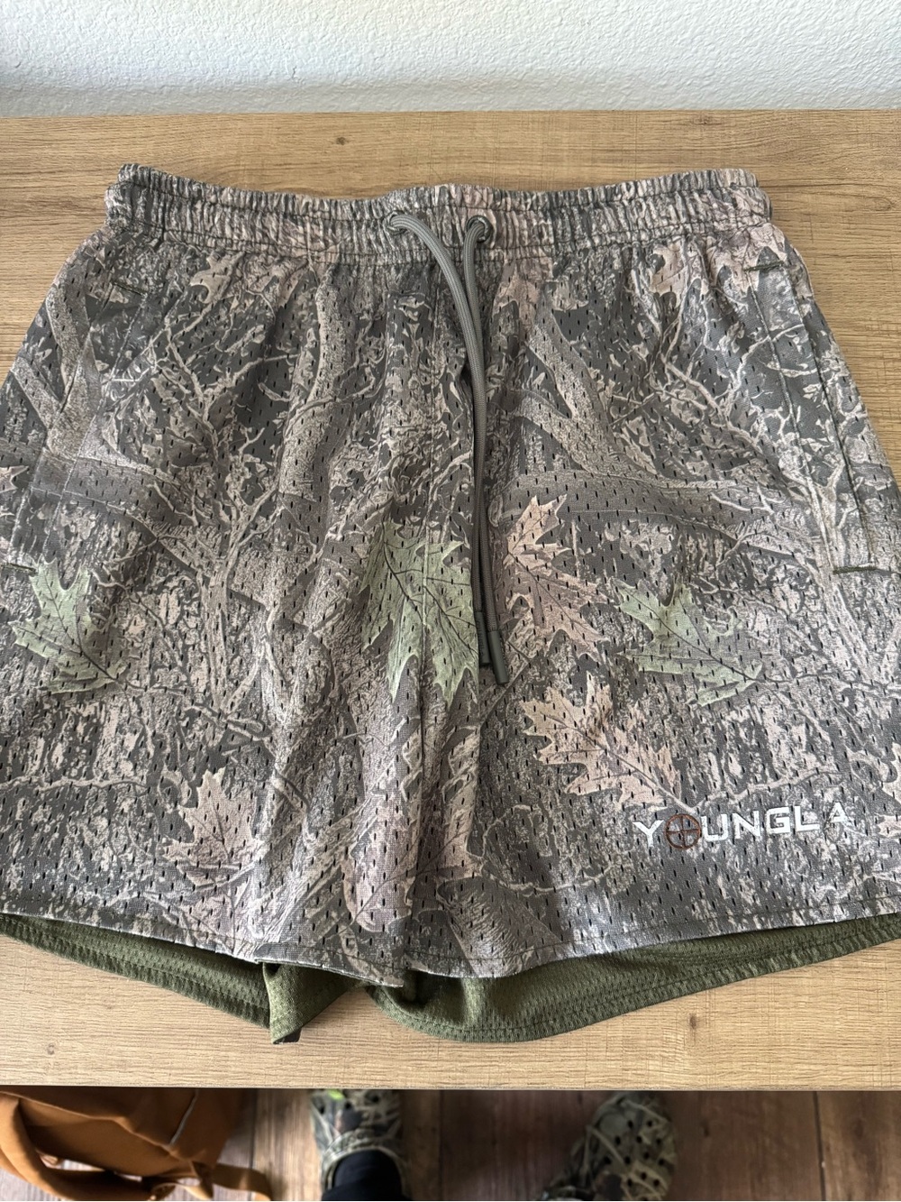 YoungLA Men's Camouflage Performance Shorts - Gray, Green, Tan